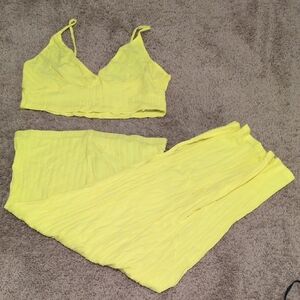 SHEIN Yellow Pajama Set